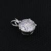 8.50 ct DEW Certified White Moissanite Solitaire Pendant In Vermeil 925 Silver Gift