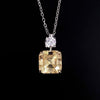5.00 ct DEW Champagne Moissanite Solitaire Pendant Gold Vermeil Cyber Monday Deal
