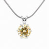 6.20 ct DEW Champagne Moissanite Pendant in Gold Vermeil