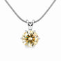 10.25ct DEW Champagne Moissanite Round Pendant Necklace