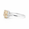 4.0ct DEW Champagne Moissanite Asscher Solitaire Ring