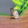 6.00 ct DEW White Heart Cut Moissanite Pendant Gold Vermeil Gift for Her