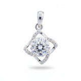 3.70 ct DEW Certified White Moissanite Pendant 18K Gold Plated