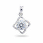 3.70 ct DEW Certified White Moissanite Pendant 18K Gold Plated