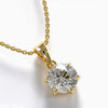 4.90 ct DEW White Moissanite Pendant Gold Vermeil Cyber Monday Certified Gift Deal