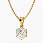 4.90 ct DEW White Moissanite Pendant Gold Vermeil Cyber Monday Certified Gift Deal
