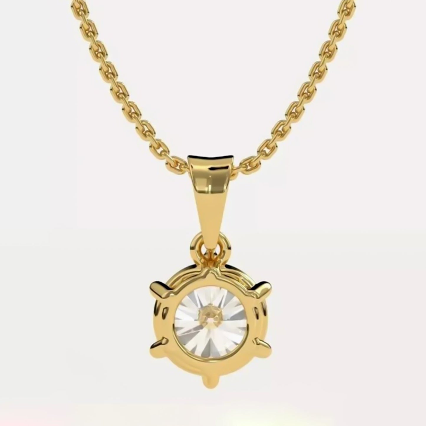 4.90 ct DEW White Moissanite Pendant Gold Vermeil Cyber Monday Certified Gift Deal