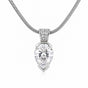 3.65 ct DEW White Moissanite Pendant Certified Gift for Her Christmas 18K Gold Plated V 18K Gold Plated