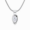 3.65 ct DEW White Moissanite Pendant Certified Gift for Her Christmas 18K Gold Plated V 18K Gold Plated