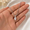 3.65 ct DEW White Moissanite Pendant Certified Gift for Her Christmas 18K Gold Plated V 18K Gold Plated