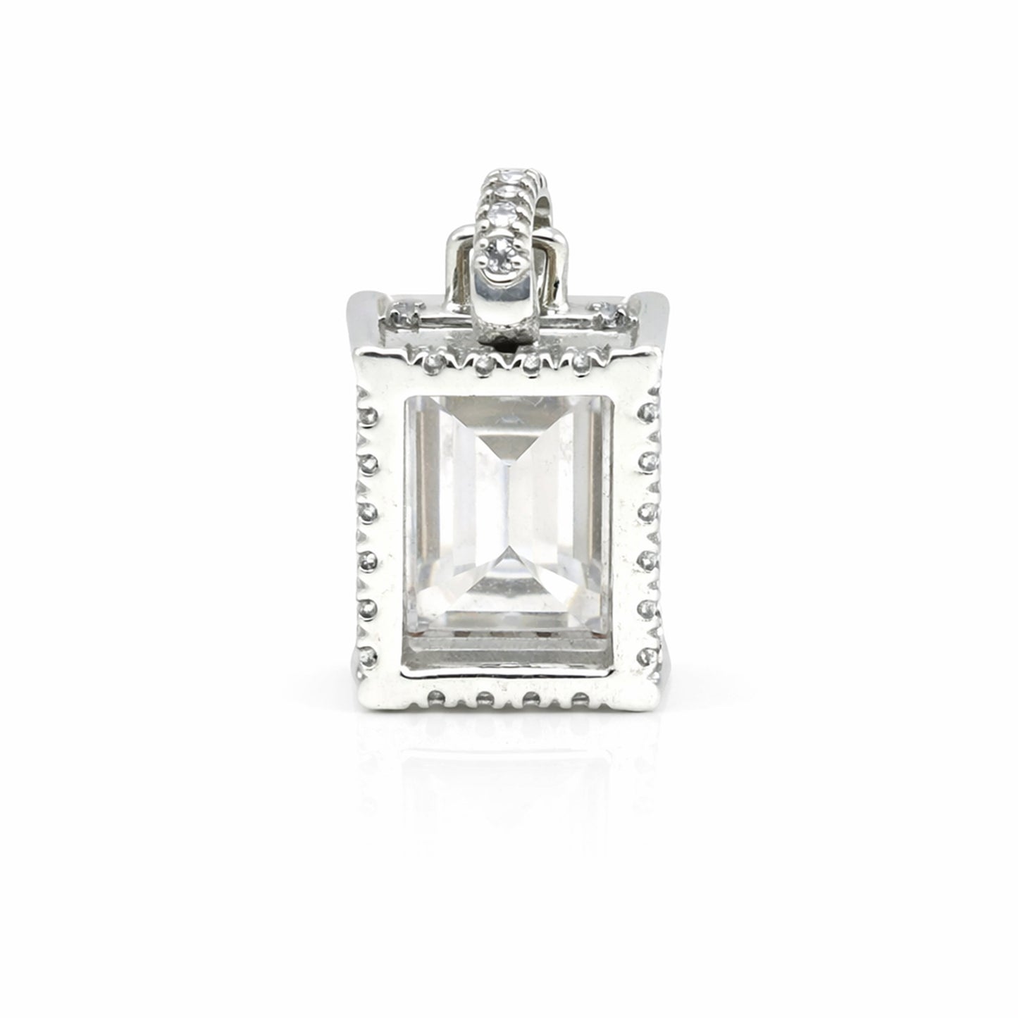 7.30 ct DEW Certified Moissanite Pendant in Gold Vermeil for Thanksgiving Gift