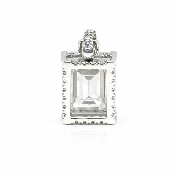 7.30 ct DEW Certified Moissanite Pendant in Gold Vermeil for Thanksgiving Gift