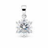 12 ct DEW Certified Moissanite Solitaire Pendant Gold Vermeil Holiday Gift Idea