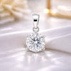 12 ct DEW Certified Moissanite Solitaire Pendant Gold Vermeil Holiday Gift Idea