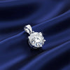 12 ct DEW Certified Moissanite Solitaire Pendant Gold Vermeil Holiday Gift Idea