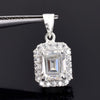 3.50 ct DEW Certified Moissanite Pendant 18K Gold Plated
