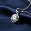 5.30 ct DEW Certified Moissanite Pendant in Gold Vermeil Ideal Gift