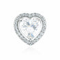 3.15 ct DEW Heart Cut Moissanite Pendant In Vermeil 925 Silver