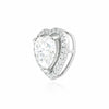 3.15 ct DEW Heart Cut Certified Moissanite Pendant In Vermeil 925 Silver