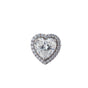Heart Shaped Diamond Halo Pendant Necklace