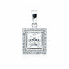 7.30 ct DEW Moissanite Pendant in Gold Vermeil Certified