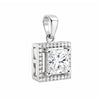 7.30 ct DEW Moissanite Pendant in Gold Vermeil Certified