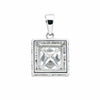 7.30 ct DEW Moissanite Pendant in Gold Vermeil Certified