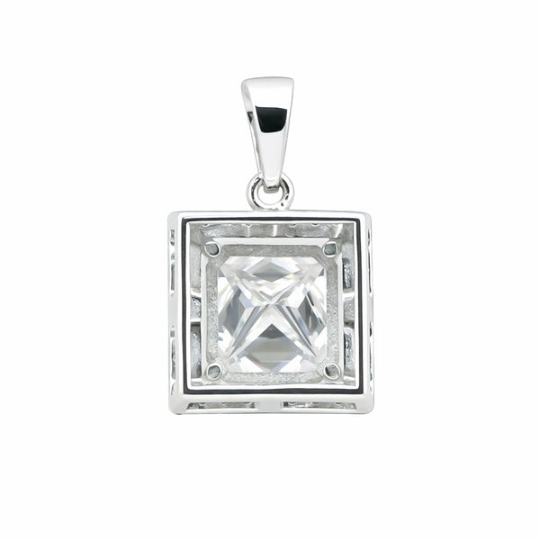 7.30 ct DEW Moissanite Pendant in Gold Vermeil Certified