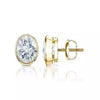 7.00ct DEW White Moissanite Round Stud Earrings