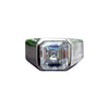 5.60 ct DEW Off White Moissanite Solitaire Ring Gift for Her Engagement 18K Gold Plated