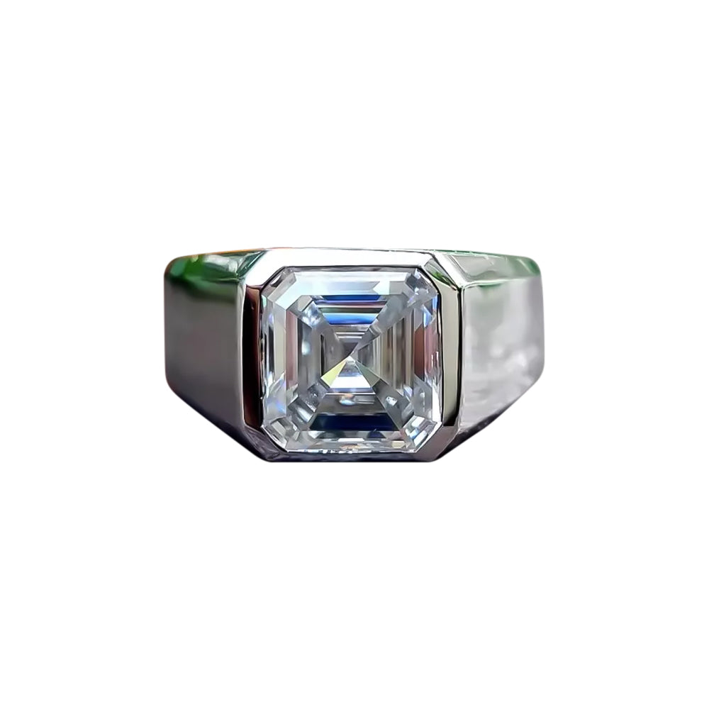 5.60 ct DEW Off White Moissanite Solitaire Ring Gift for Her Engagement 18K Gold Plated