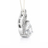 Moissanite 4.5 ct DEW Pear Moisanite Pendant White Gold Finish Free Chain Included Gold Vermeil