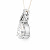 Moissanite 4.5 ct DEW Pear Moisanite Pendant White Gold Finish Free Chain Included Gold Vermeil