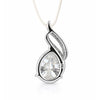 Moissanite 4.5 ct DEW Pear Moisanite Pendant White Gold Finish Free Chain Included Gold Vermeil