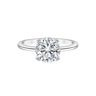 5 Ct Round Cut Lab Grown Diamond Ring — VS1 Clarity, 18k Gold Vermeil