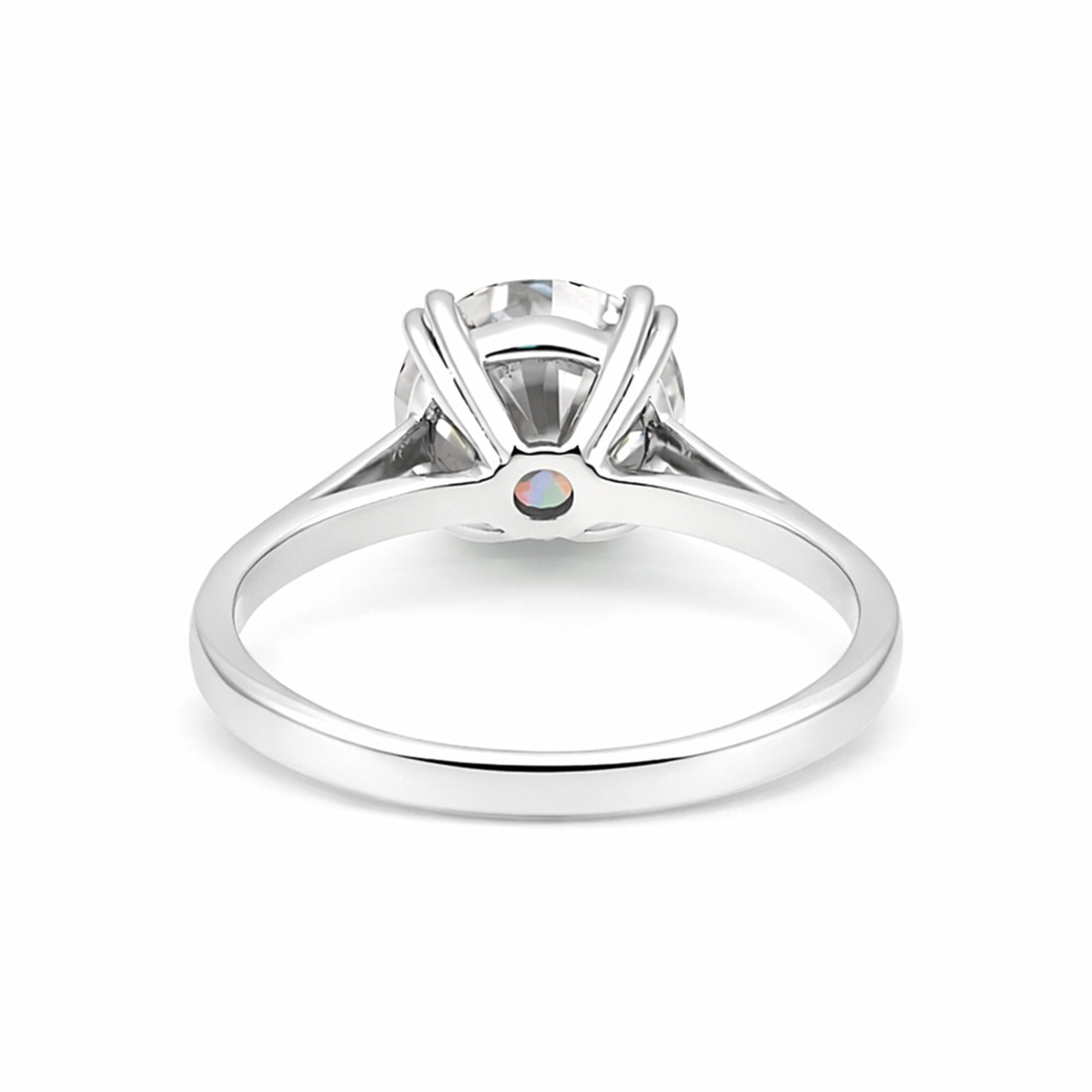 6.65ct DEW White Moissanite Round Solitaire Ring