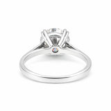 6.65ct DEW White Moissanite Round Solitaire Ring
