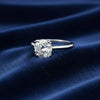6.65ct DEW White Moissanite Round Solitaire Ring