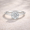 6.65ct DEW White Moissanite Round Solitaire Ring