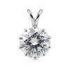 22 ct DEW Certified White Moissanite Pendant in Gold Vermeil