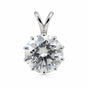 22 ct DEW Certified White Moissanite Pendant in Gold Vermeil