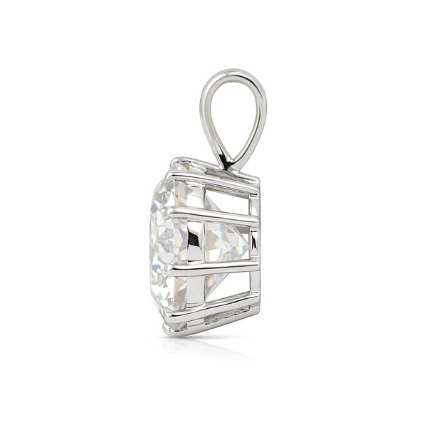 22 ct DEW Certified White Moissanite Pendant in Gold Vermeil