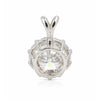22 ct DEW Certified White Moissanite Pendant in Gold Vermeil