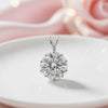 5.50 ct DEW White Round Moissanite Pendant Gold Vermeil Certified Holiday Gift Idea