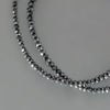 4mm Black Moissanite Bead Necklace Certified Wedding Gift Gold Vermeil