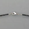 4mm Black Moissanite Bead Necklace Certified Wedding Gift Gold Vermeil