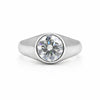 3.35 ct DEW Certified Round White Moissanite Solitaire Ring – Gift Idea 18K Gold Plated