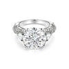 9.25ct DEW White Moissanite Round Solitaire Ring | 18K Gold Vermeil | GRA Certified