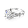 9.25ct DEW White Moissanite Round Solitaire Ring | 18K Gold Vermeil | GRA Certified