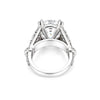 9.25ct DEW White Moissanite Round Solitaire Ring | 18K Gold Vermeil | GRA Certified